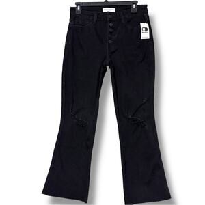 Buckle Flying Monkey women’s size 29 jet black mid rise cropped denim jeans nwt